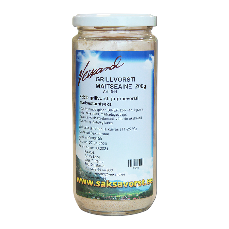 Maitseaine Grillvorstile 250g
