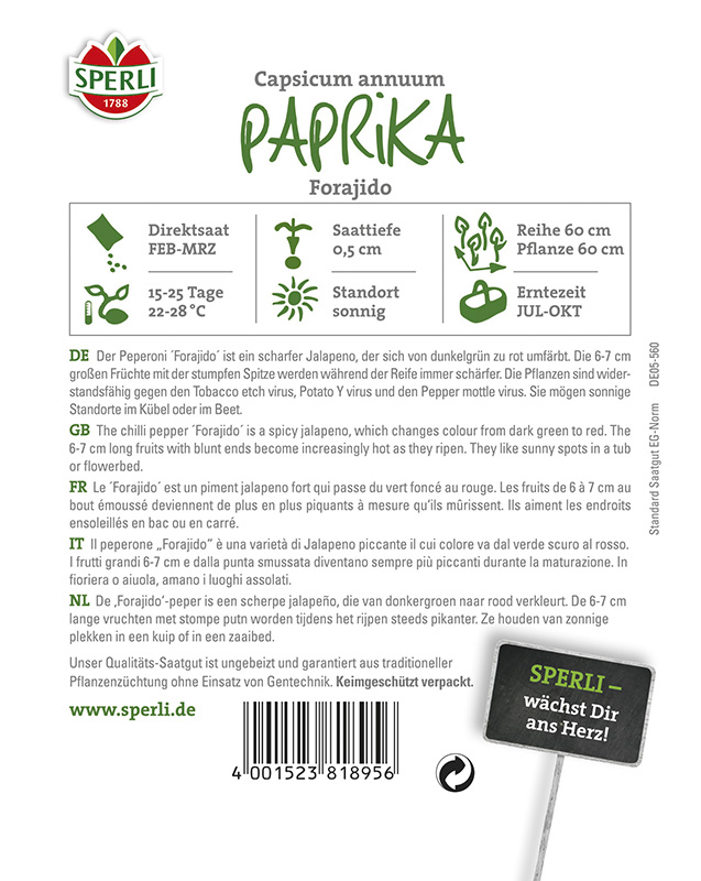 Kibe paprika Forajido S