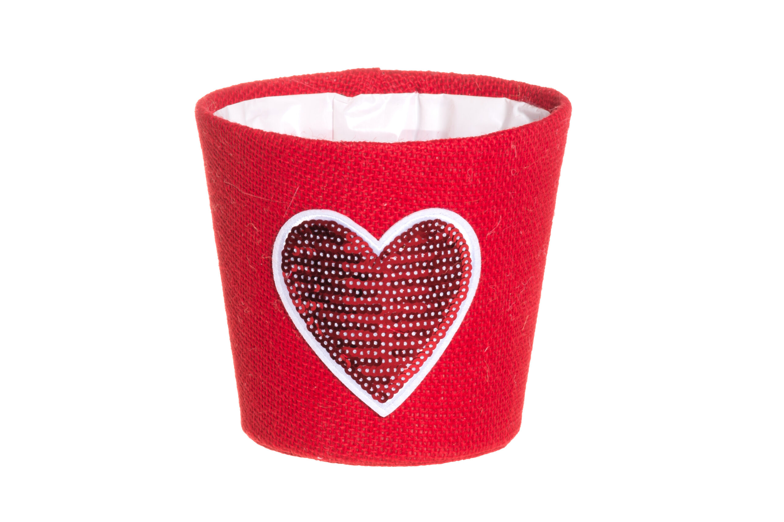 Ümbrispott Süda punane 15 cm