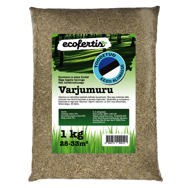 Семена газонной травы, для тенистых мест / Varjumuru, 1 кг