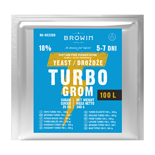 Destilleerimispärm Turbo 100 l - 340 g