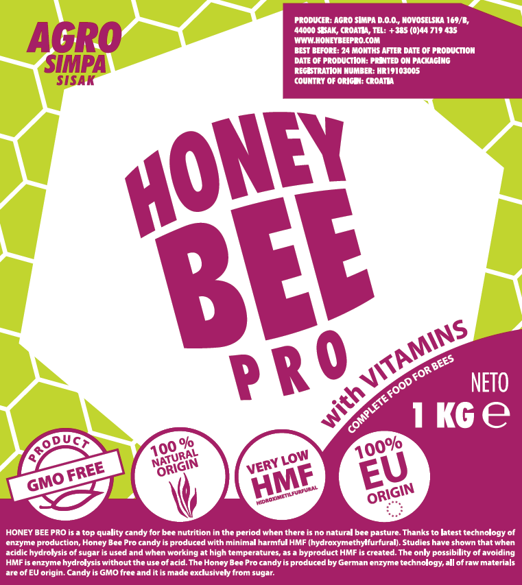 Mesilaste kevadsööt  - HONEY BEE PRO vitamiinidega 1kg