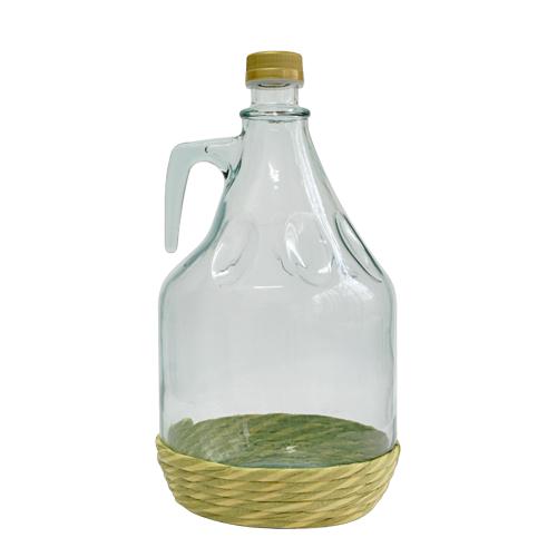 Klaaspudel 3L punutud alusega