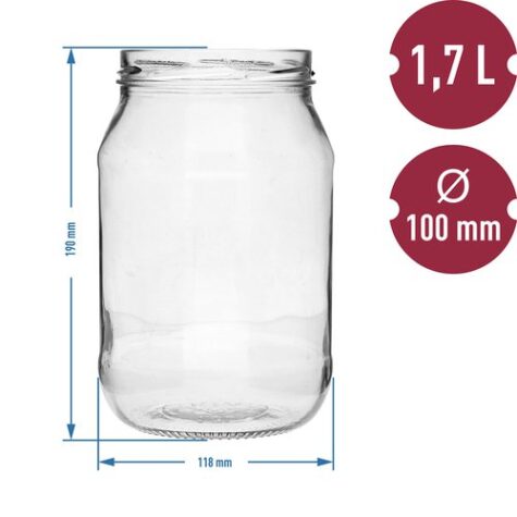 Klaaspurk 1,7l TO100