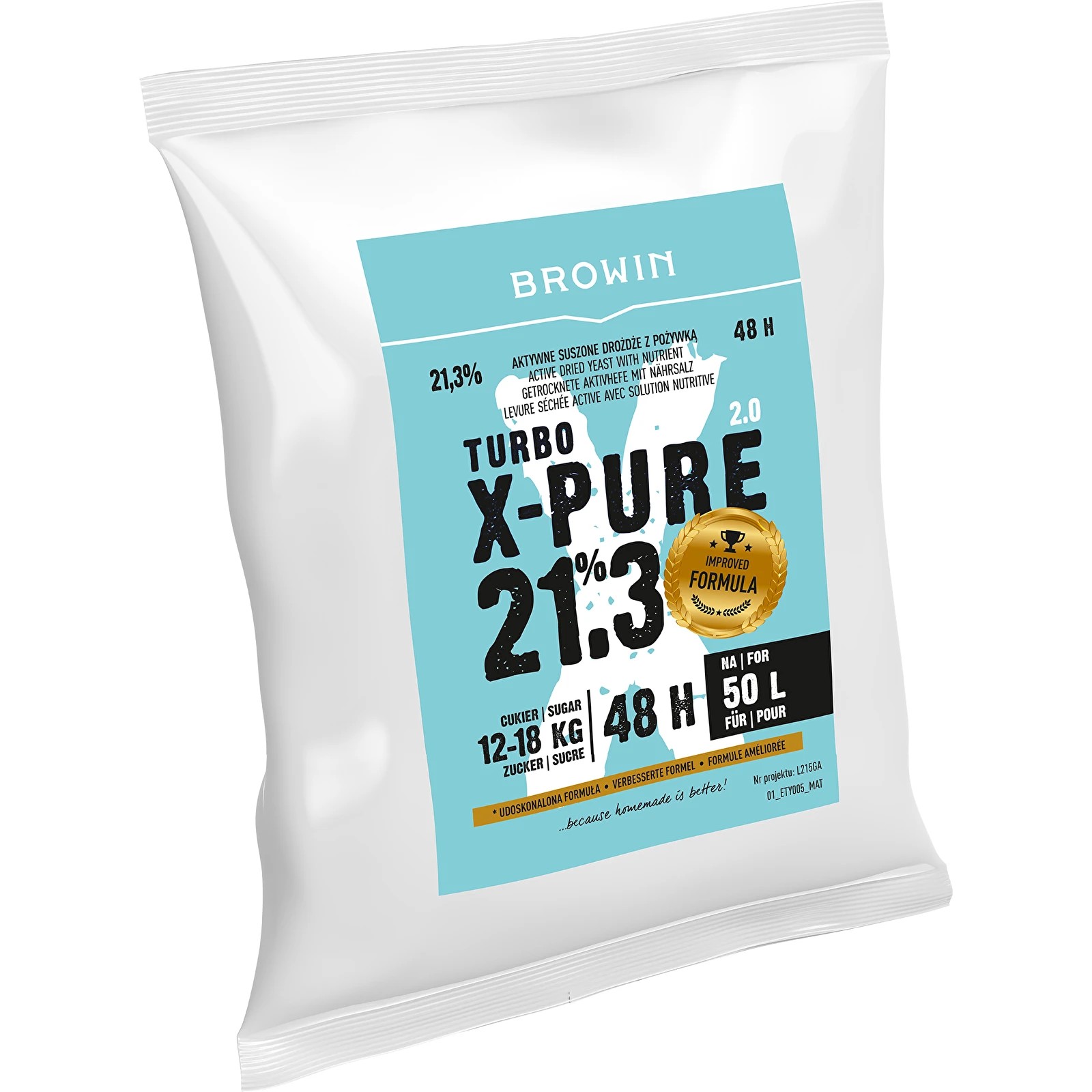 Destilleerimispärm Turbo X-Pure 21,3% 48h 250g