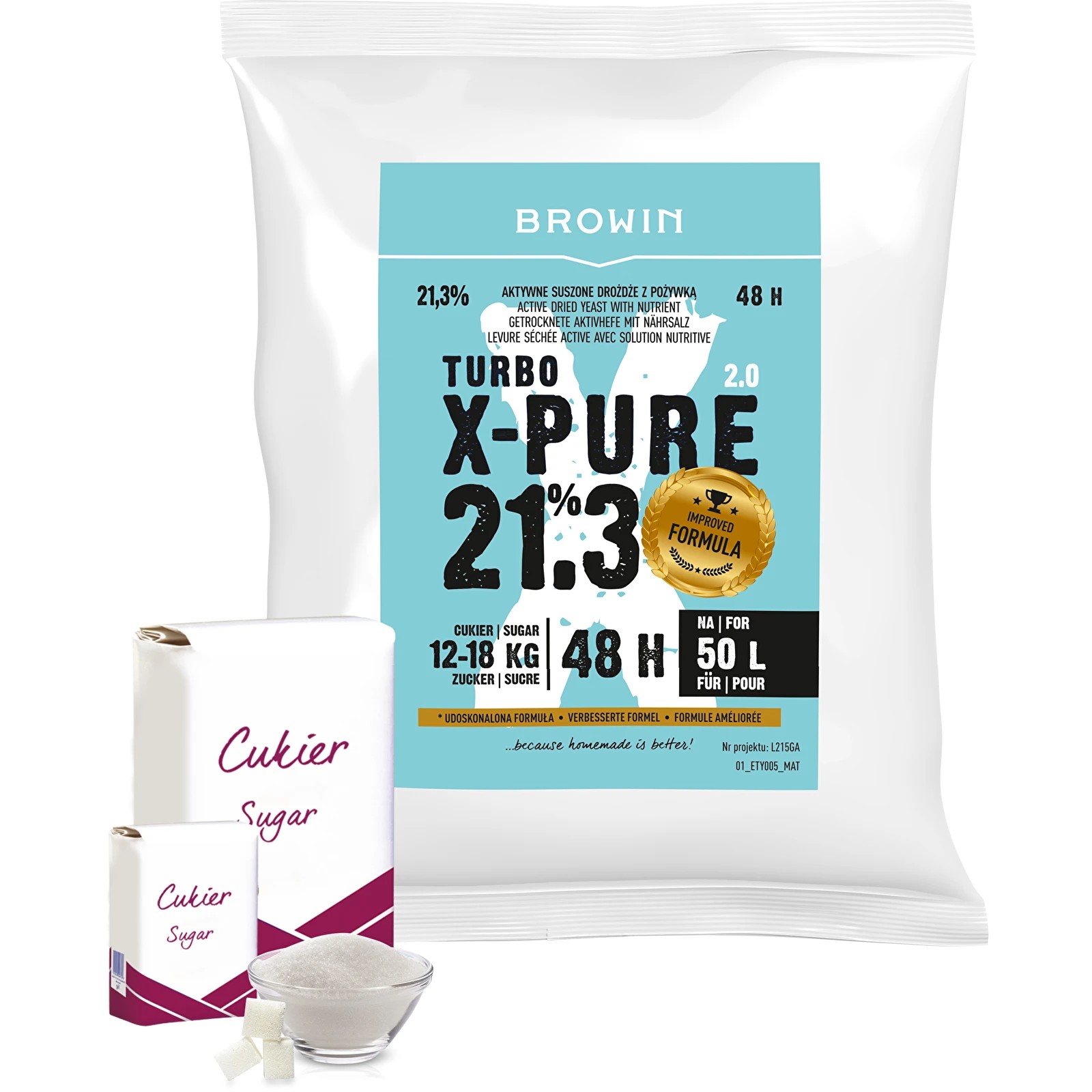 Destilleerimispärm Turbo X-Pure 21,3% 48h 250g