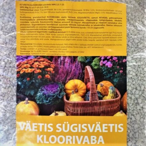 Sügisväetis 2 kg kloorivaba