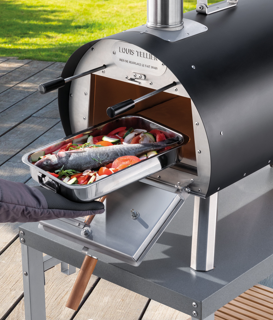 Grill- ja pizzaahi tahkel küttel Marcel