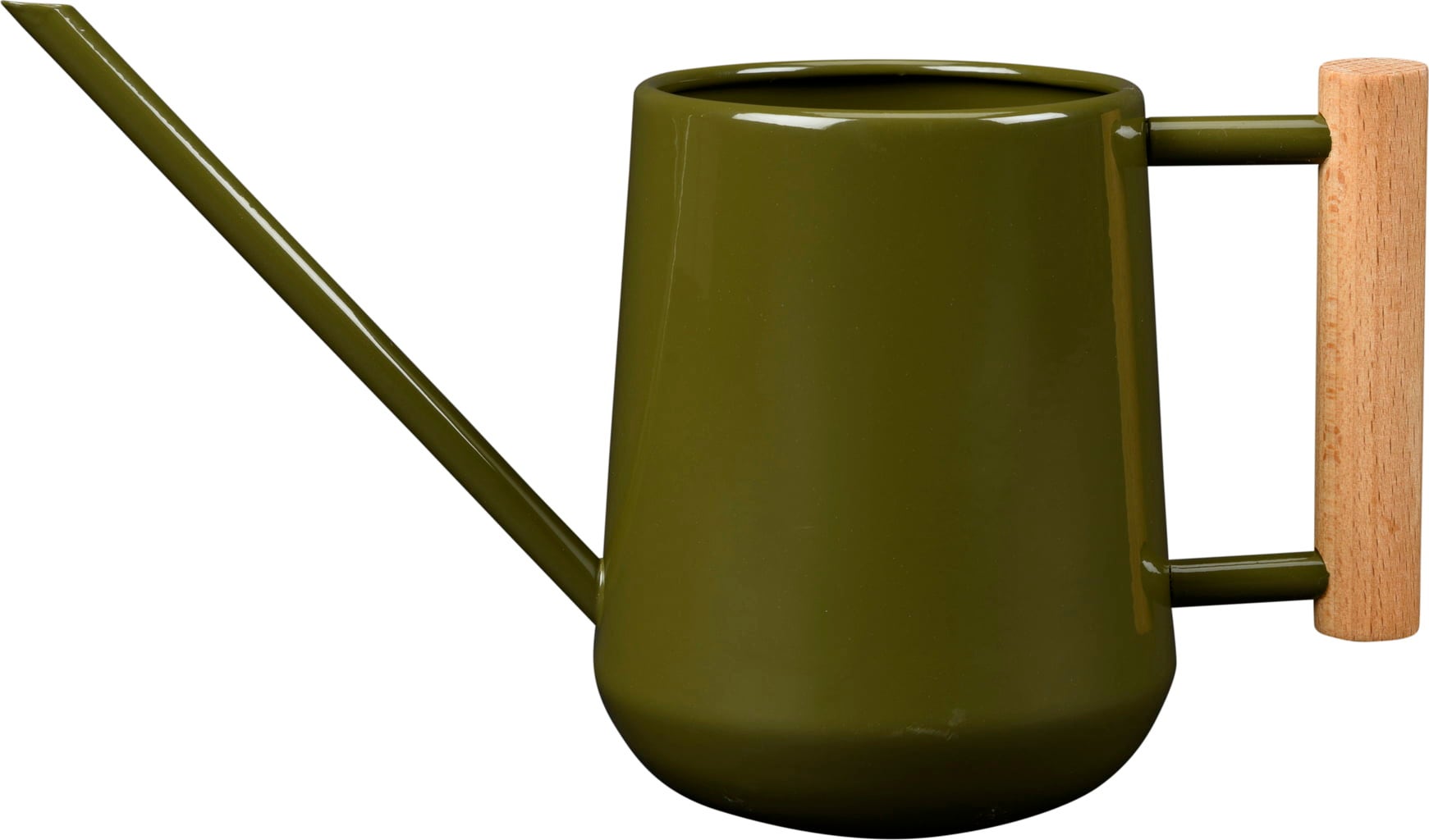 Kastekann metallist 0,7L oliivroheline