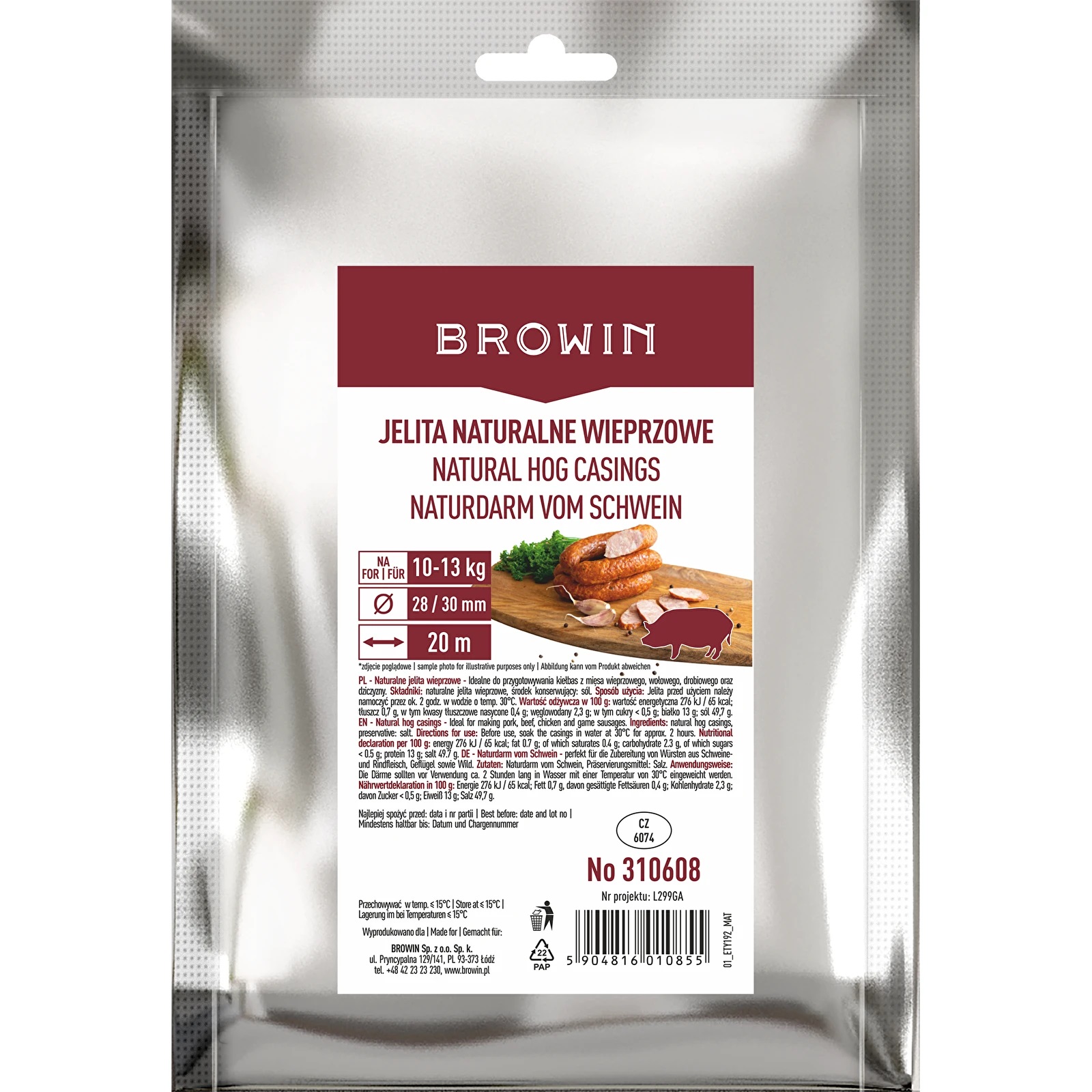 Naturaalsed soolatud seasooled 28/30mm 20m