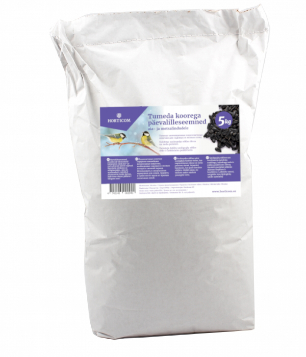 Päevalilleseemned 5kg pakis tumeda koorega