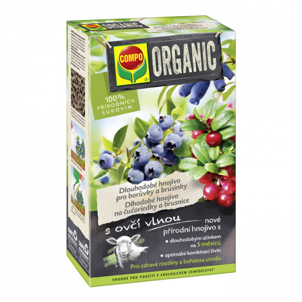 BIO pikaajaline mustikaväetis lambavillaga Compo 750g