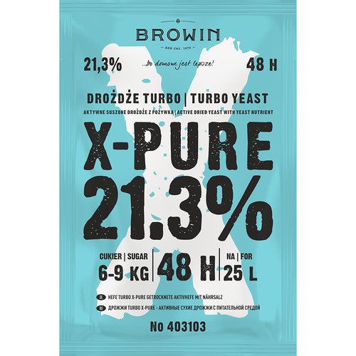 Destilleerimispärm Turbo X-Pure 21,3% 48h 135g