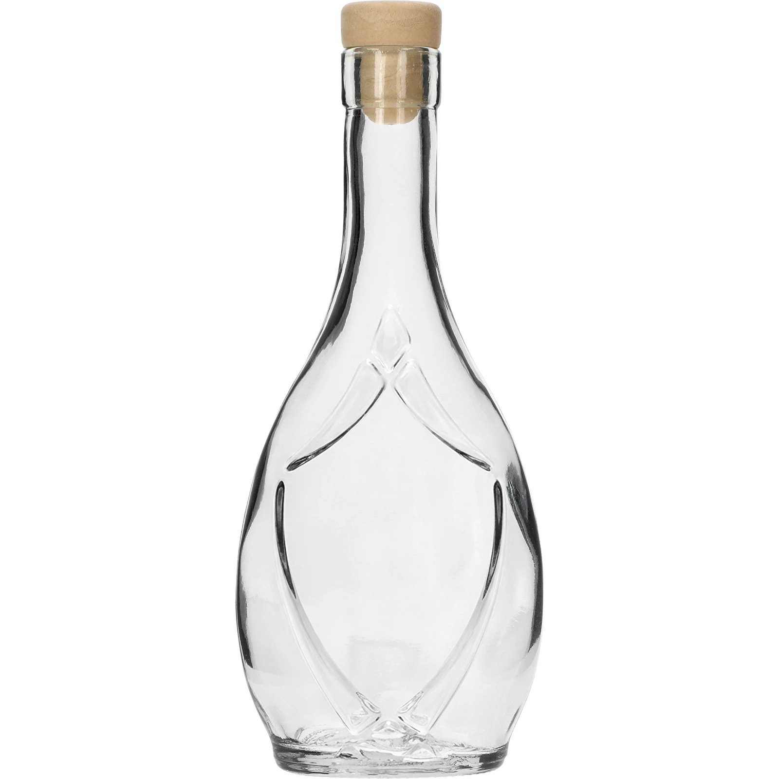 Klaaspudel 250ml dekoratiivne korgiga ICONA