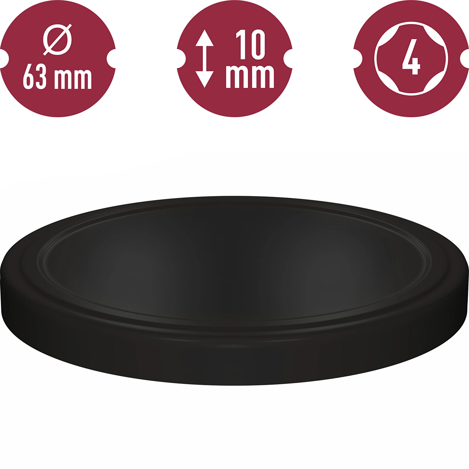 Purgikaas 63 mm must 10tk
