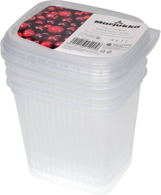 Külmakarbid kaanega 1 L, 4tk
