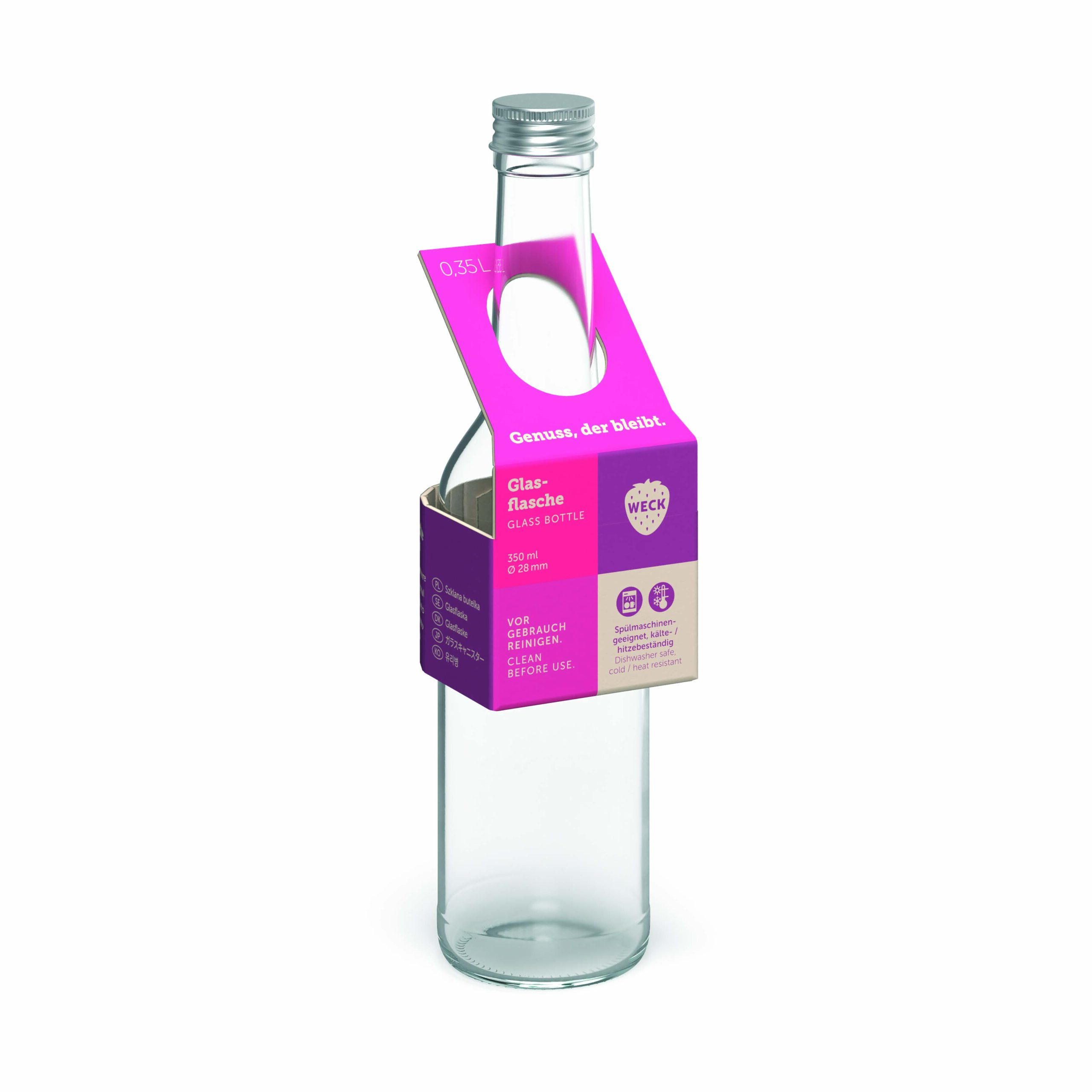 Klaaspudel 350 ml keeratava korgiga 28 mm Weck