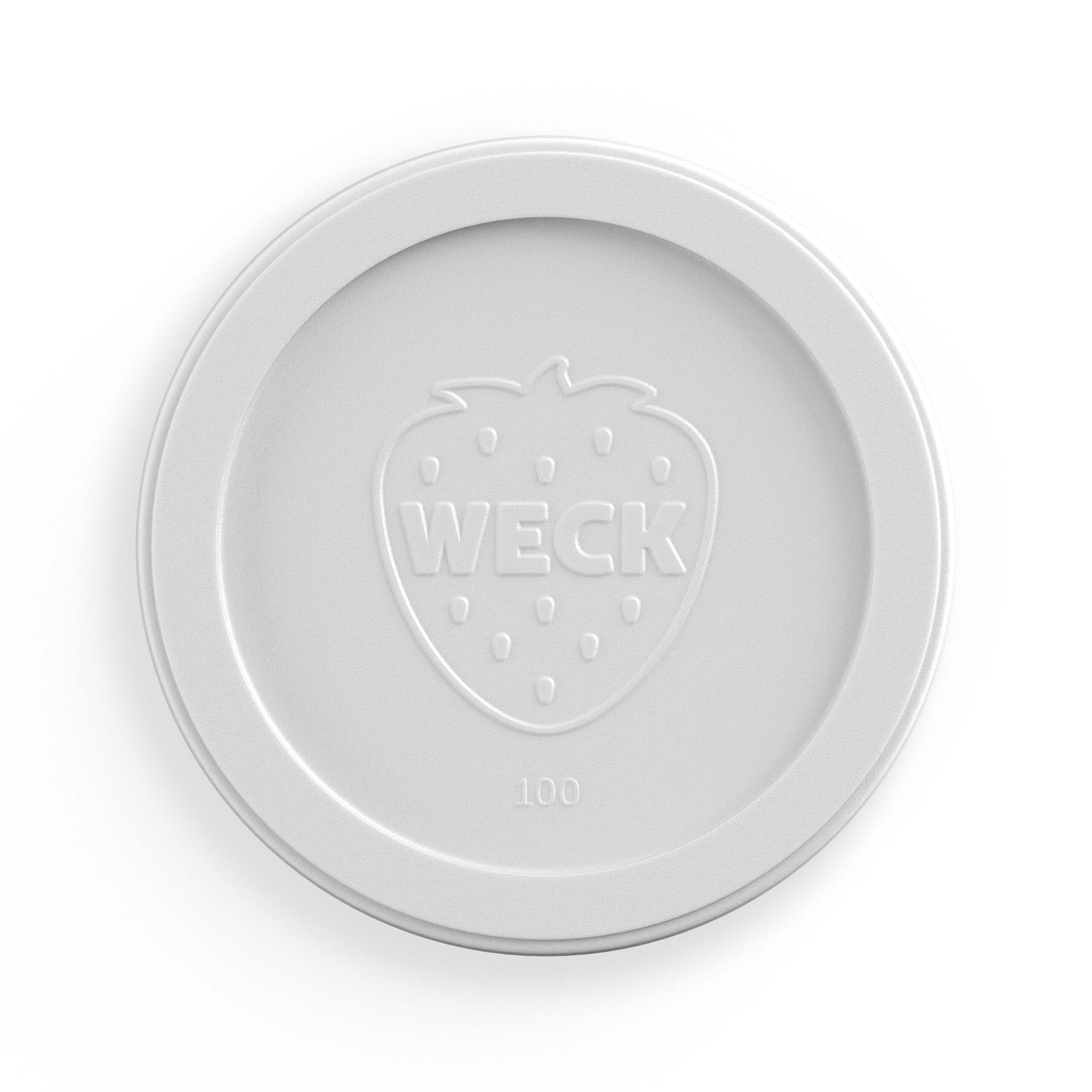 WECK plastkaas 100mm valge 6 tk