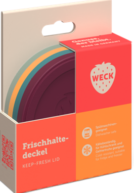 WECK plastkaas 100mm eri värvid 4 tk
