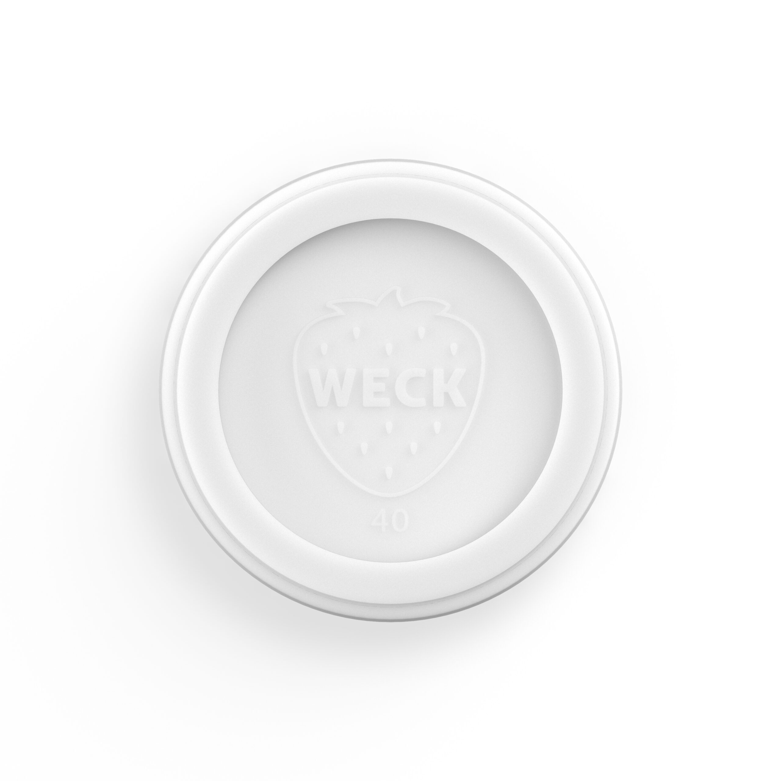 WECK plastkaas 40mm valge 6 tk